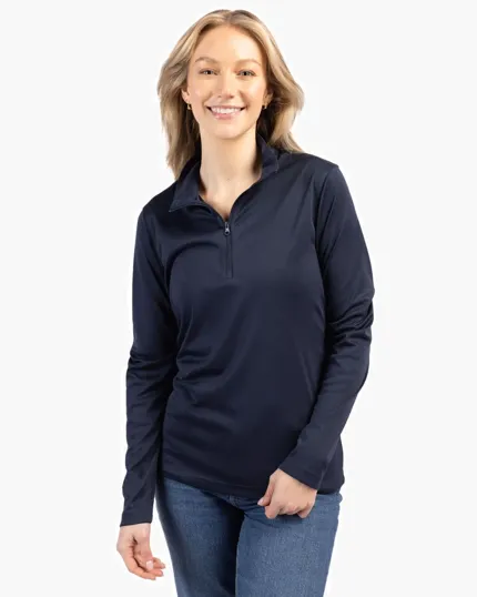 Clique Spin Solution-dyed Performance Interlock Women's Half Zip — view 2