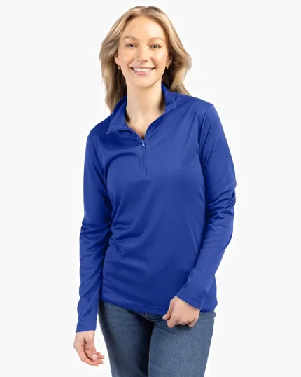 Clique Spin Solution-dyed Performance Interlock Women's Half Zip — view 4