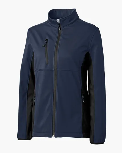 Clique Narvik Recycled Colorblock Stretch Softshell Women's Full Zip Jacket — view 3