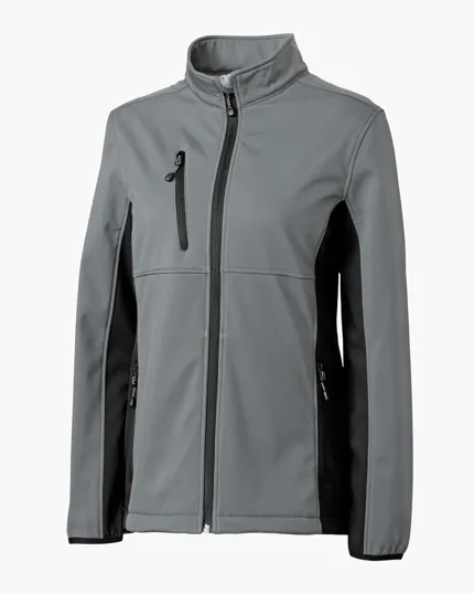 Clique Narvik Recycled Colorblock Stretch Softshell Women's Full Zip Jacket — view 4