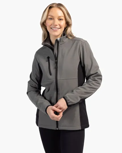 Clique Narvik Recycled Colorblock Stretch Softshell Women's Full Zip Jacket