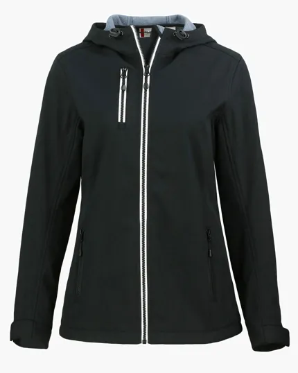Clique Telemark Recycled Stretch Softshell Womens Full Zip Hooded Jacket — view 6