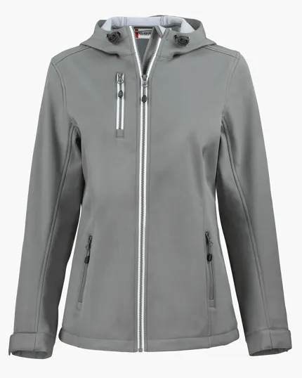 Clique Telemark Recycled Stretch Softshell Womens Full Zip Hooded Jacket — view 8