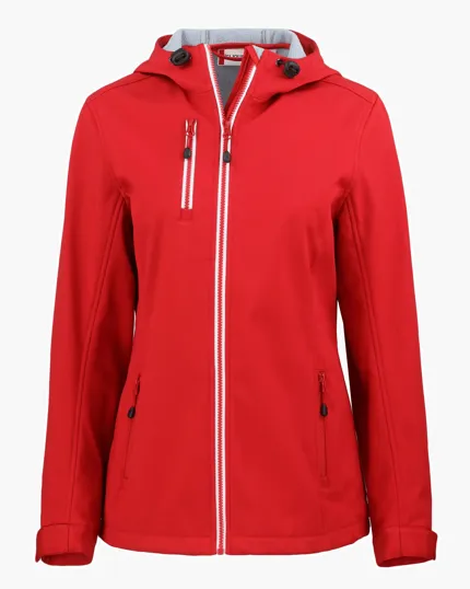 Clique Telemark Recycled Stretch Softshell Womens Full Zip Hooded Jacket — view 9