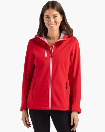 Clique Telemark Recycled Stretch Softshell Womens Full Zip Hooded Jacket — view 4
