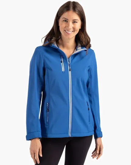 Clique Telemark Recycled Stretch Softshell Womens Full Zip Hooded Jacket — view 5