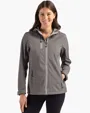 Clique Telemark Recycled Stretch Softshell Womens Full Zip Hooded Jacket — view 3