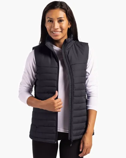 Clique Elevation Recycled Insulated Puffer Womens Full Zip Vest — view 2