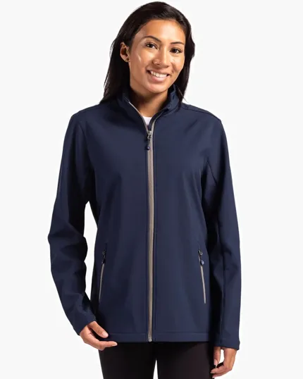 Clique Tempo Recycled Stretch Softshell Womens Full Zip Jacket — view 2