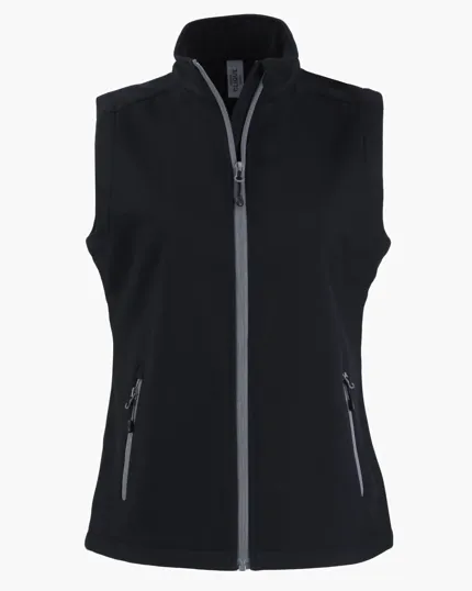Clique Tempo Recycled Stretch Softshell Womens Full Zip Vest — view 7