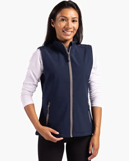 Clique Tempo Recycled Stretch Softshell Womens Full Zip Vest — view 2