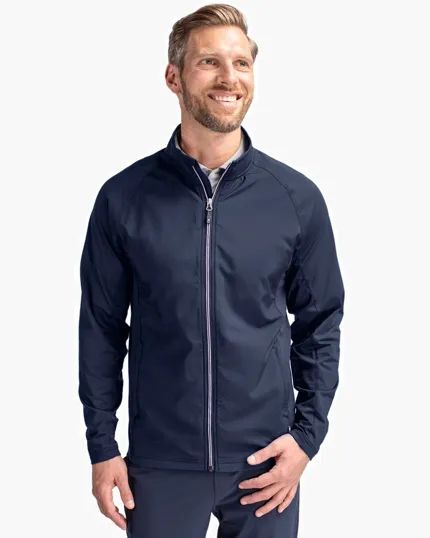 Adapt Recycled Soft Knit Stretch Men's Hybrid Full Zip Jacket — view 3