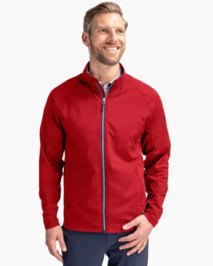 Adapt Recycled Soft Knit Stretch Men's Hybrid Full Zip Jacket — view 5