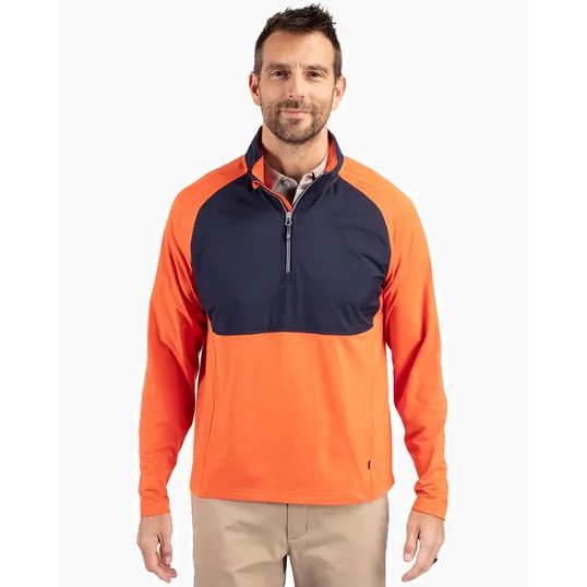 Adapt Recycled Soft Knit Stretch Men's Hybrid Quarter Zip Pullover — view 11