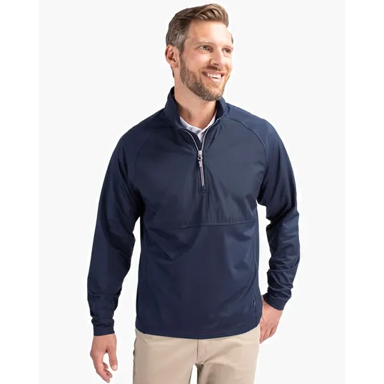 Adapt Recycled Soft Knit Stretch Men's Hybrid Quarter Zip Pullover — view 41