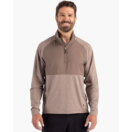 Adapt Recycled Soft Knit Stretch Men's Hybrid Quarter Zip Pullover — view 47
