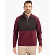 Adapt Recycled Soft Knit Stretch Men's Hybrid Quarter Zip Pullover — view 2