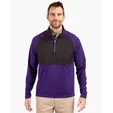 Adapt Recycled Soft Knit Stretch Men's Hybrid Quarter Zip Pullover — view 4