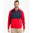Adapt Recycled Soft Knit Stretch Men's Hybrid Quarter Zip Pullover — view 5
