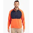 Adapt Recycled Soft Knit Stretch Men's Hybrid Quarter Zip Pullover — view 11