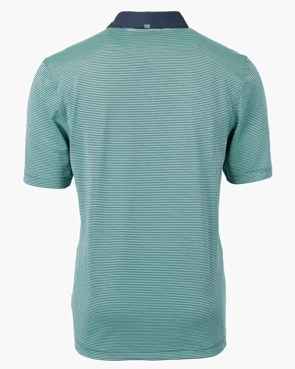 Virtue Recycled Micro Stripe Featherlight Pique Men's Polo — view 26