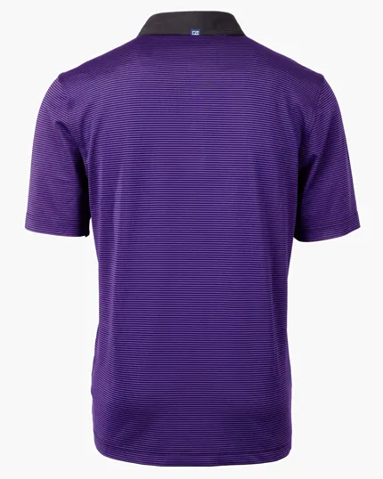 Virtue Recycled Micro Stripe Featherlight Pique Men's Polo — view 27