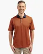 Virtue Recycled Micro Stripe Featherlight Pique Men's Polo — view 3
