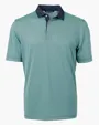Virtue Recycled Micro Stripe Featherlight Pique Men's Polo — view 15