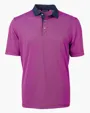 Virtue Recycled Micro Stripe Featherlight Pique Men's Polo — view 17
