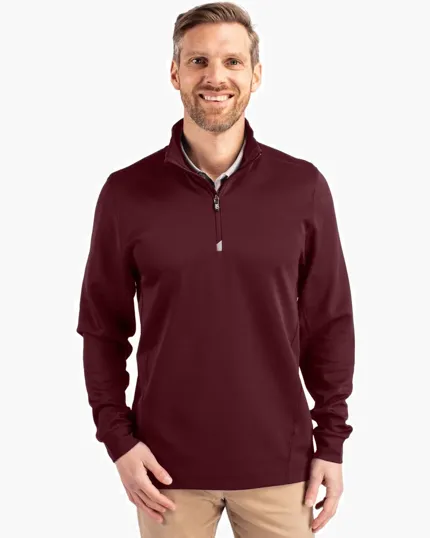 Traverse Recycled Smooth Stretch Men's Quarter Zip Pullover — view 2