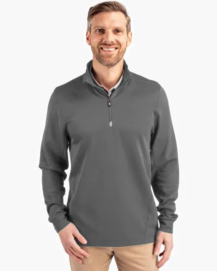 Traverse Recycled Smooth Stretch Men's Quarter Zip Pullover — view 4