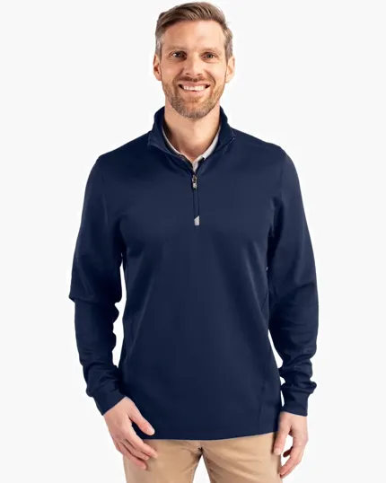 Traverse Recycled Smooth Stretch Men's Quarter Zip Pullover — view 6