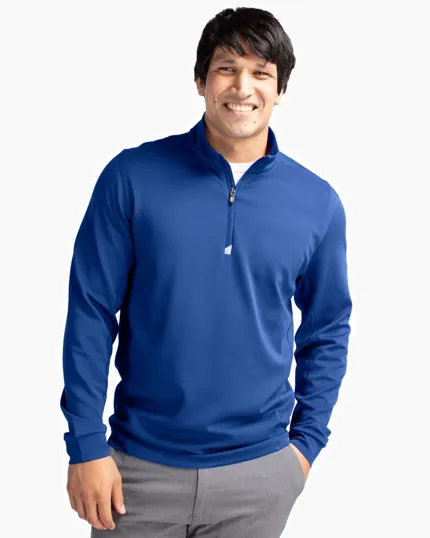 Traverse Recycled Smooth Stretch Men's Quarter Zip Pullover — view 7