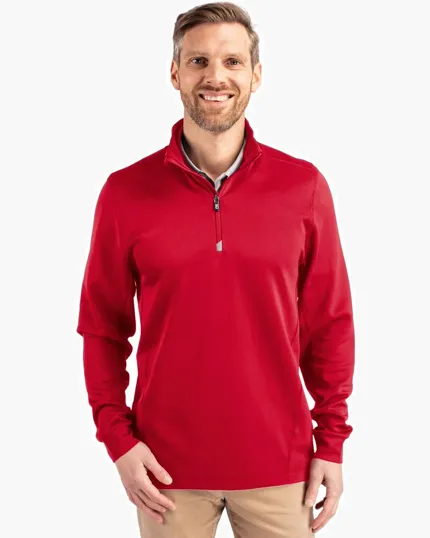 Traverse Recycled Smooth Stretch Men's Quarter Zip Pullover — view 8