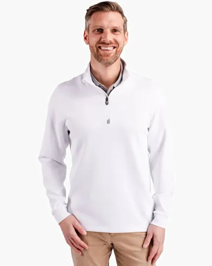 Traverse Recycled Smooth Stretch Men's Quarter Zip Pullover — view 9