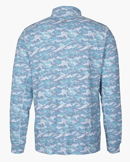 Traverse Recycled Smooth Stretch Men's Camo Quarter Zip Pullover — view 10