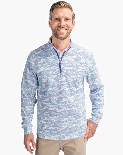Traverse Recycled Smooth Stretch Men's Camo Quarter Zip Pullover — view 2