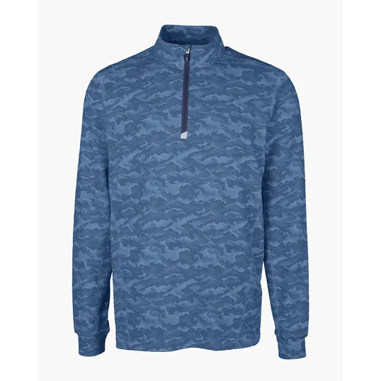 Traverse Recycled Smooth Stretch Men's Camo Quarter Zip Pullover — view 8