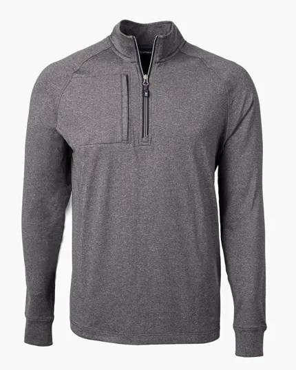 Adapt Recycled Soft Knit Stretch Men's Heathered Quarter Zip Pullover — view 11