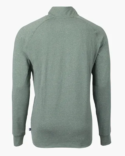 Adapt Recycled Soft Knit Stretch Men's Heathered Quarter Zip Pullover — view 24