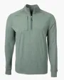 Adapt Recycled Soft Knit Stretch Men's Heathered Quarter Zip Pullover — view 15