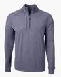 Adapt Recycled Soft Knit Stretch Men's Heathered Quarter Zip Pullover — view 16