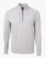 Adapt Recycled Soft Knit Stretch Men's Heathered Quarter Zip Pullover — view 17