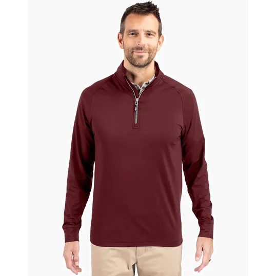 Adapt Recycled Soft Knit Stretch Men's Quarter Zip Pullover — view 2