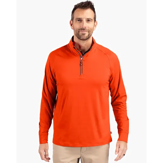 Adapt Recycled Soft Knit Stretch Men's Quarter Zip Pullover — view 4