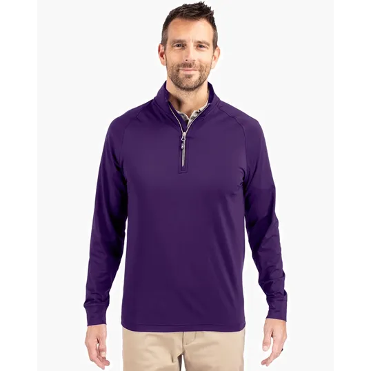 Adapt Recycled Soft Knit Stretch Men's Quarter Zip Pullover — view 5