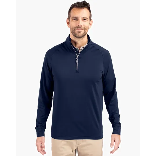 Adapt Recycled Soft Knit Stretch Men's Quarter Zip Pullover — view 7