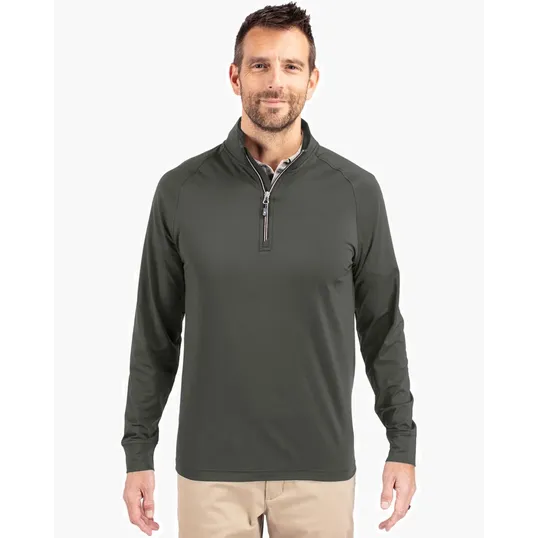 Adapt Recycled Soft Knit Stretch Men's Quarter Zip Pullover — view 8