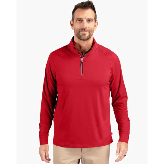 Adapt Recycled Soft Knit Stretch Men's Quarter Zip Pullover — view 9