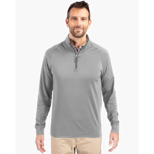 Adapt Recycled Soft Knit Stretch Men's Quarter Zip Pullover — view 10